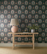 Morris & Co Iris & Rose Indigo/Thyme Wallpaper