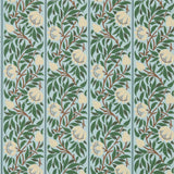 Morris & Co Peony Trellis Soft Blue/Nettle Wallpaper