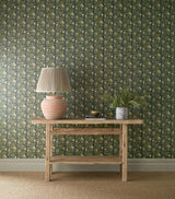 Morris & Co Peony Trellis Bayleaf/Slate Wallpaper