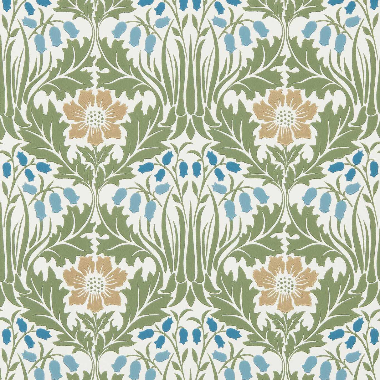 Morris & Co Woodbell & Anemone Woad/Nettle Wallpaper