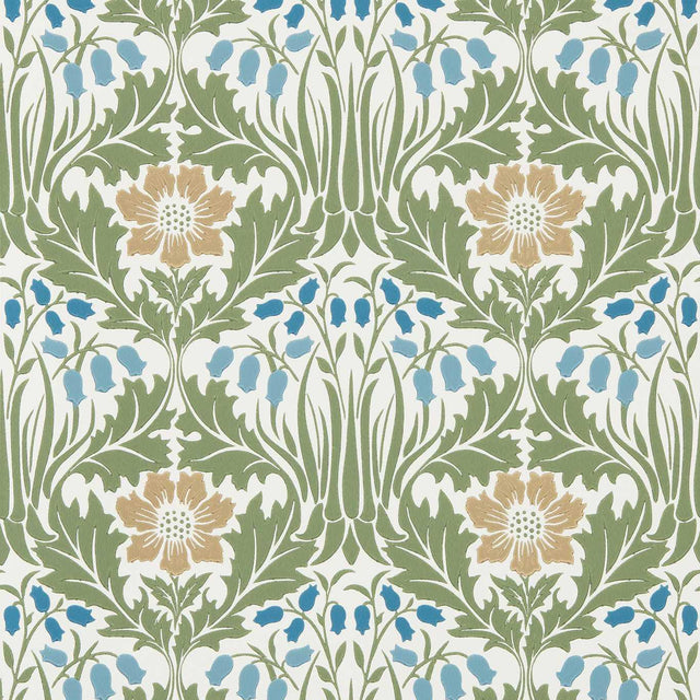 Morris & Co Woodbell & Anemone Woad/Nettle Wallpaper