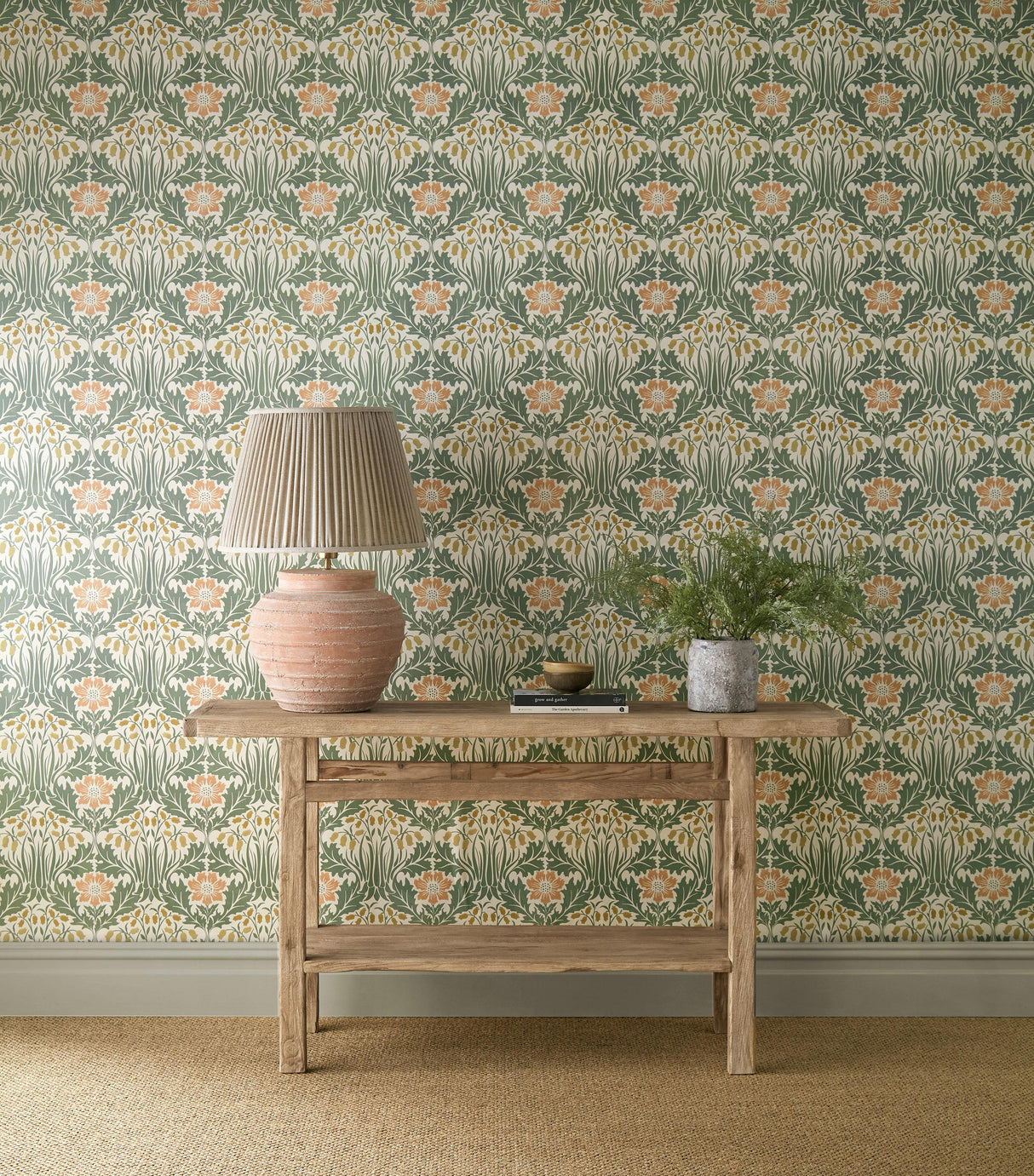 Morris & Co Woodbell & Anemone Rose/Sage Wallpaper