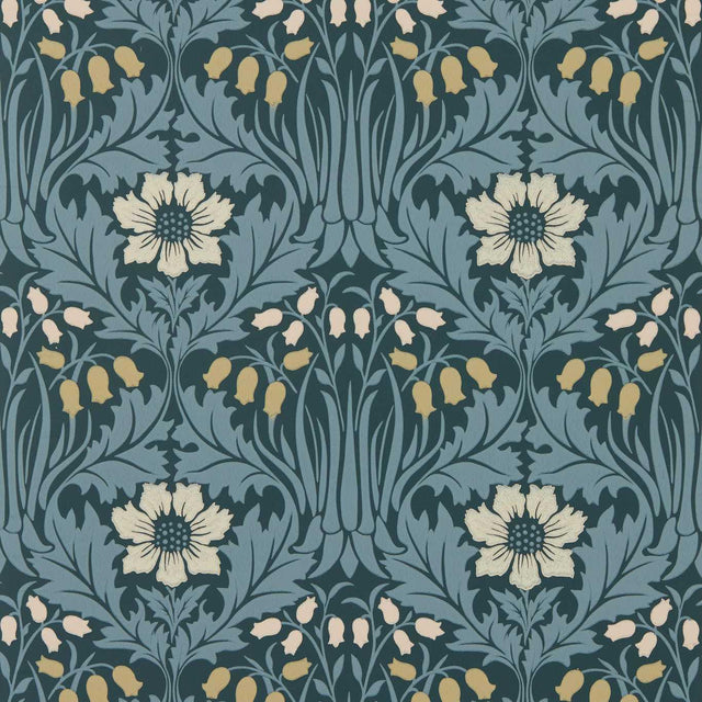 Morris & Co Woodbell & Anemone Indigo Wallpaper