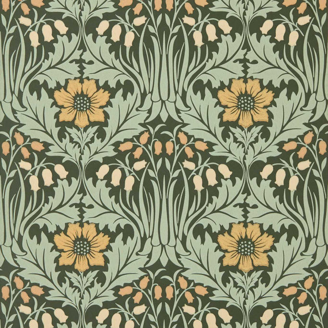 Morris & Co Woodbell & Anemone Bayleaf/Manilla Wallpaper
