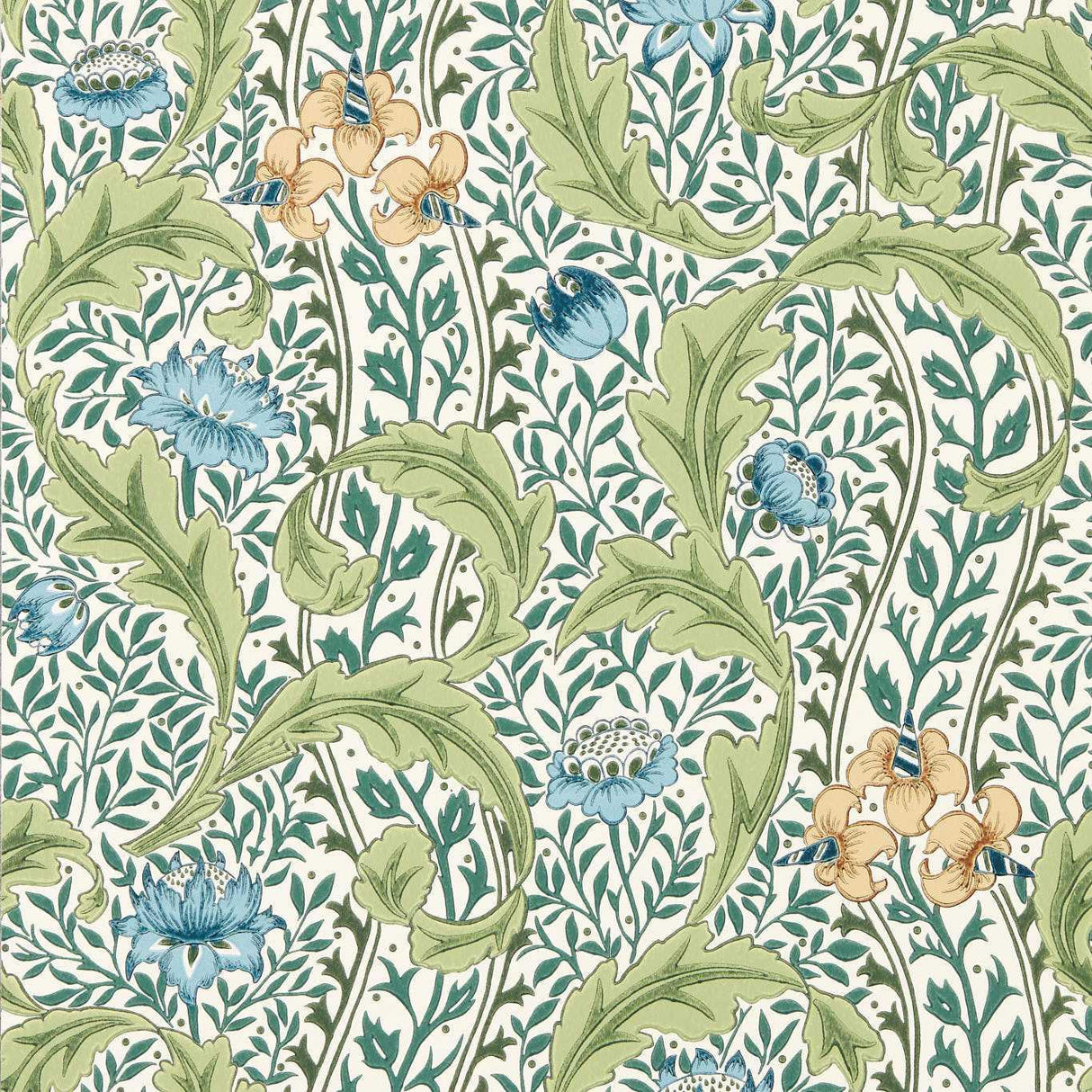 Morris & Co Wild Tulip & Vine Nettle/Woad Wallpaper