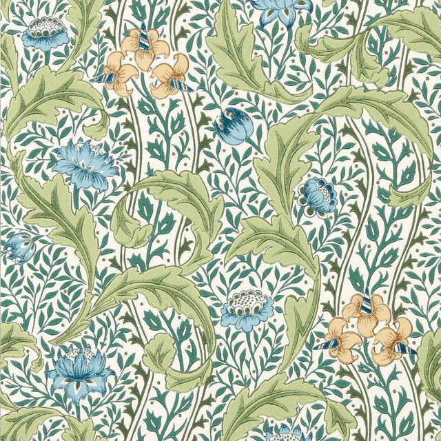 Morris & Co Wild Tulip & Vine Nettle/Woad Wallpaper