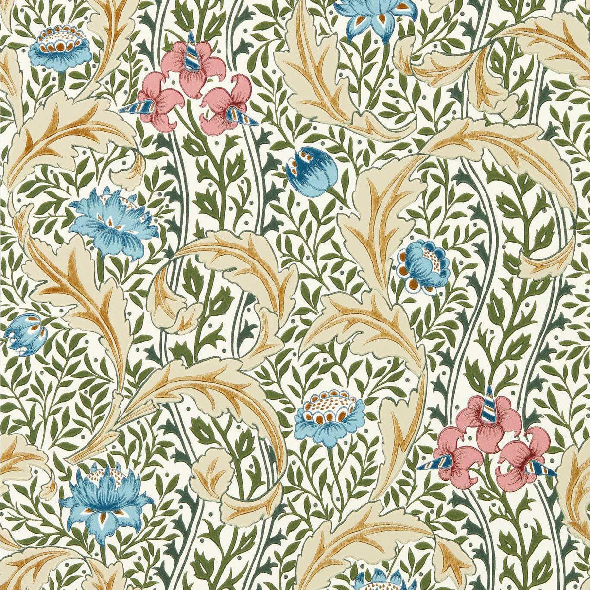 Morris & Co Wild Tulip & Vine Multi Wallpaper