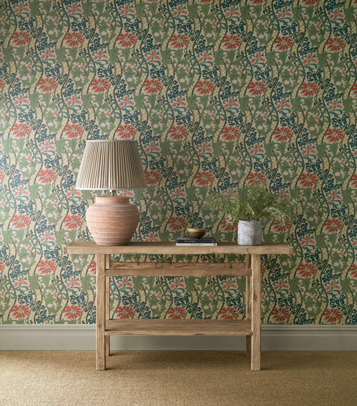 Morris & Co Cornflower Madder/Forest Wallpaper
