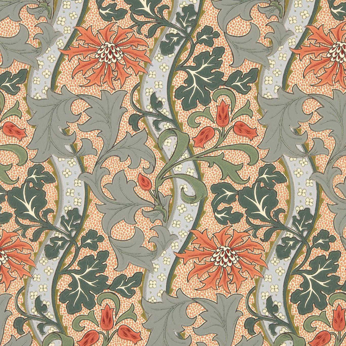 Morris & Co Cornflower Russet/Teal Wallpaper