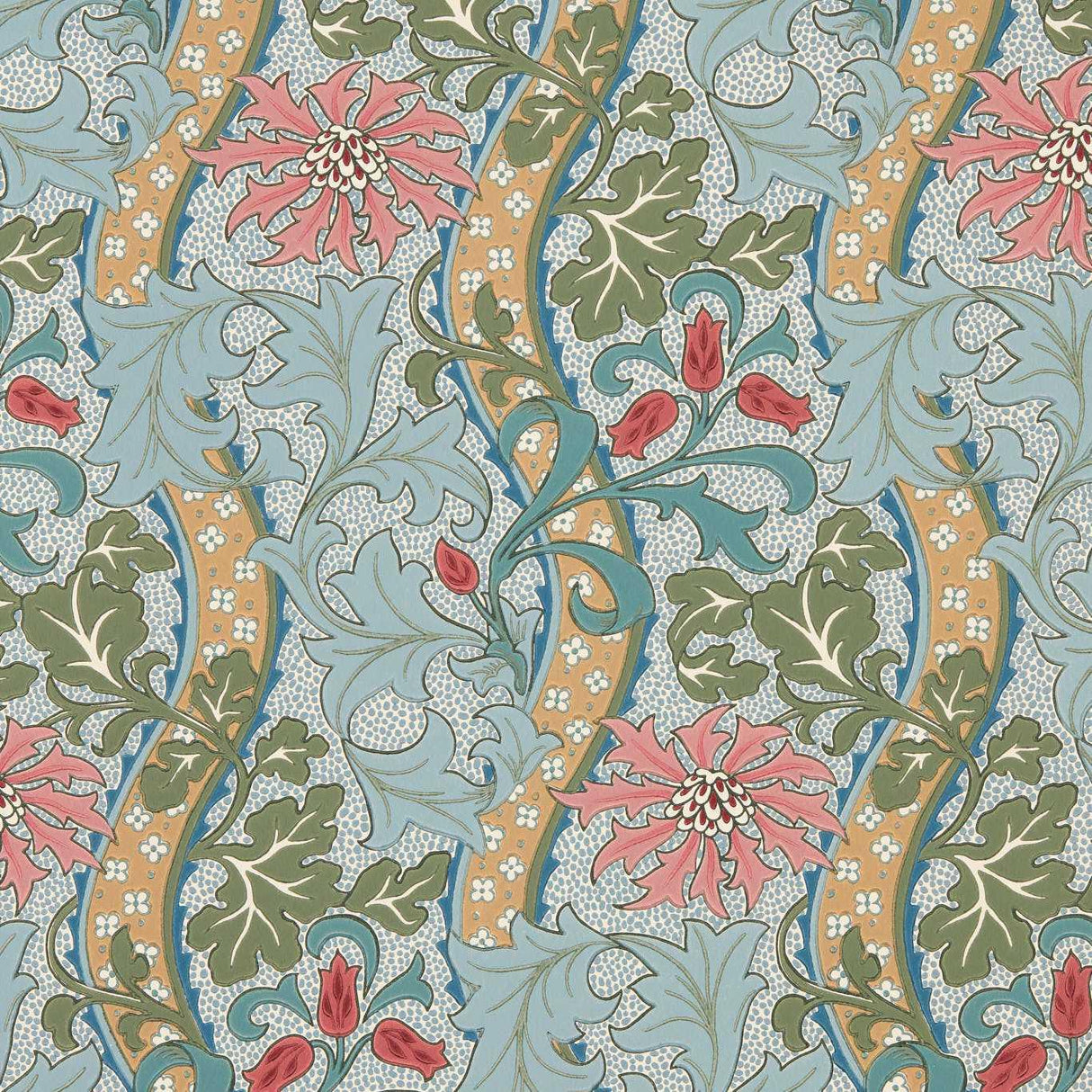 Morris & Co Cornflower Rose/Woad Wallpaper
