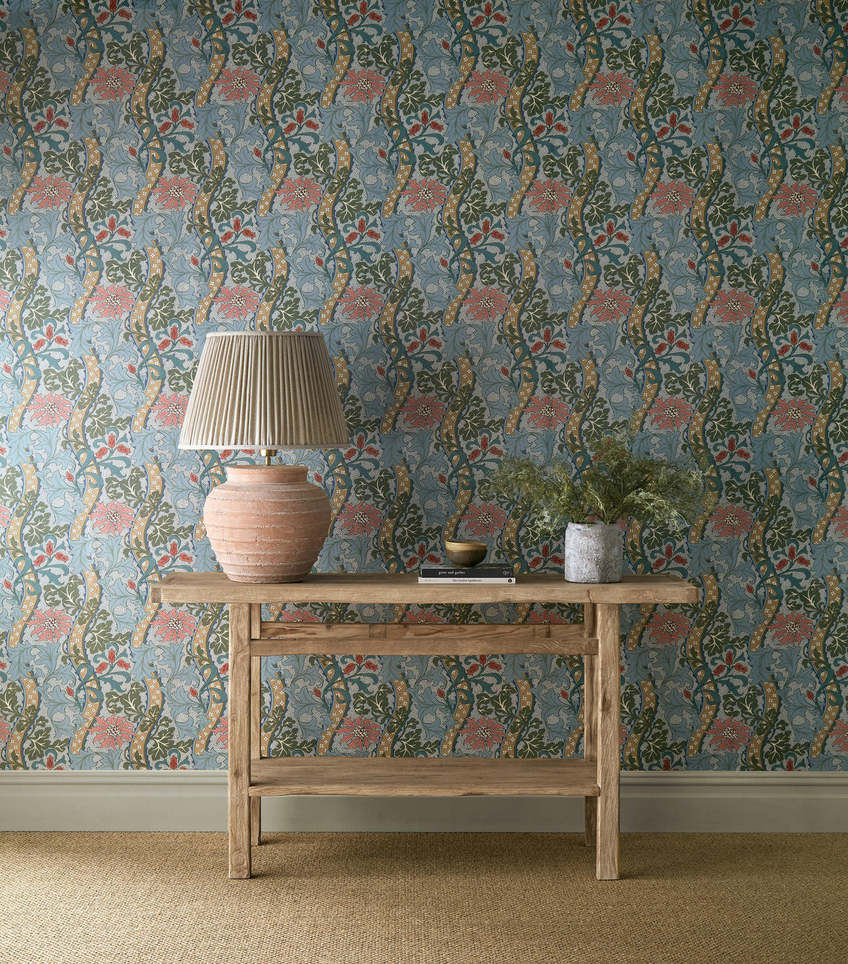 Morris & Co Cornflower Rose/Woad Wallpaper