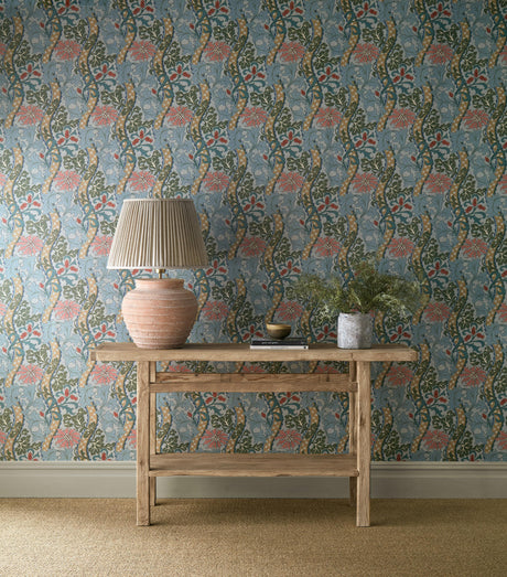 Morris & Co Cornflower Rose/Woad Wallpaper