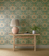 Morris & Co Daisy & Oak Madder/Teal Wallpaper