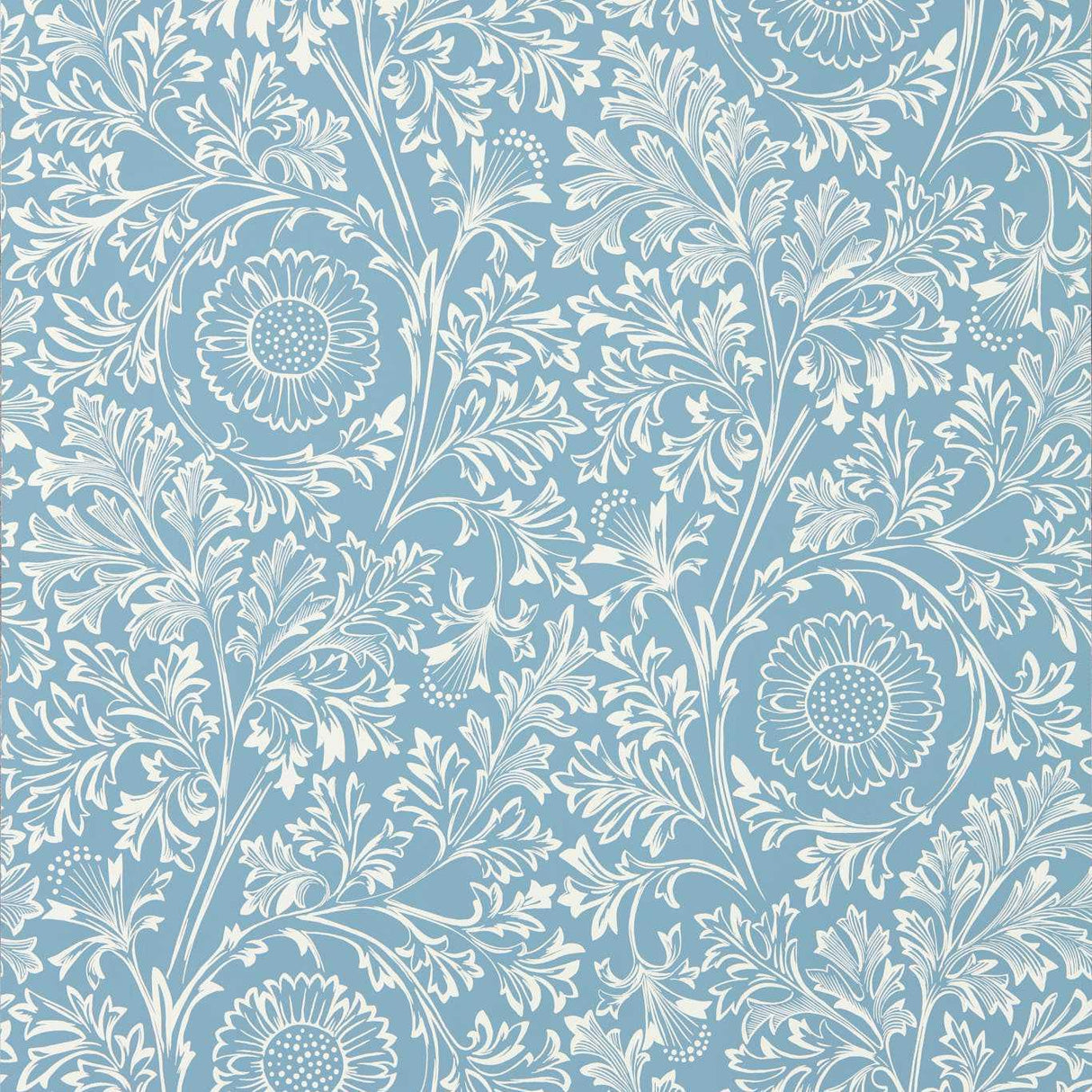 Morris & Co Chamomile China Blue Wallpaper