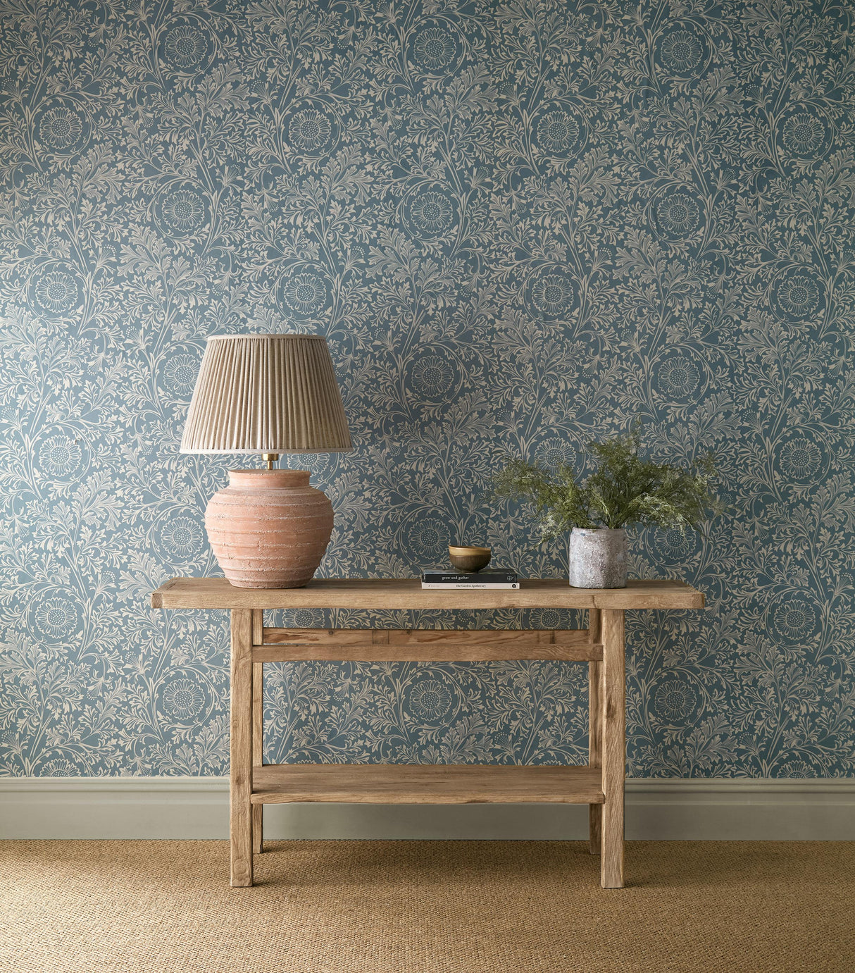 Morris & Co Chamomile China Blue Wallpaper