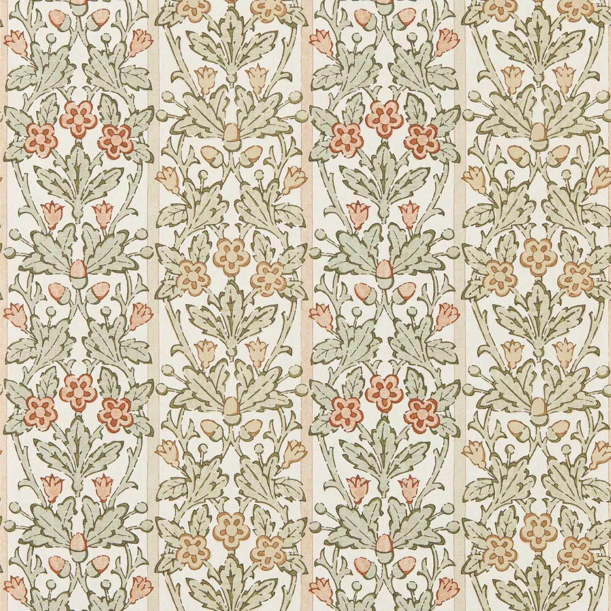 Morris & Co Oak & Blossom Chestnut/Primrose Wallpaper