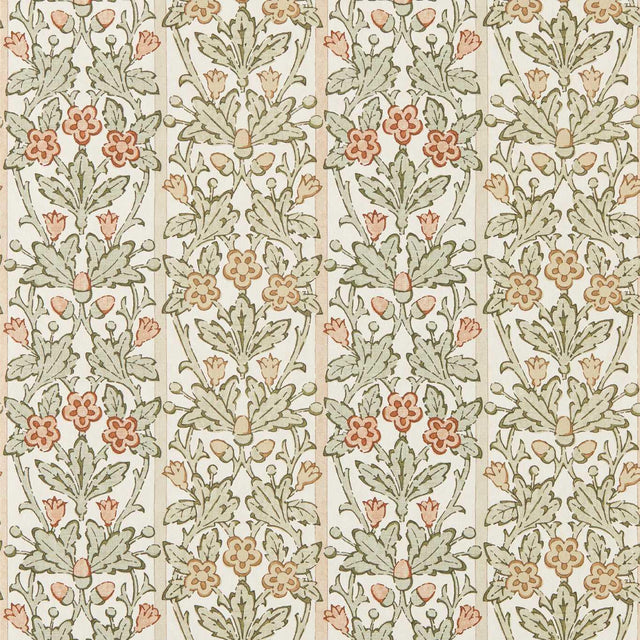 Morris & Co Oak & Blossom Chestnut/Primrose Wallpaper