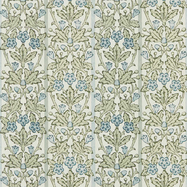 Morris & Co Oak & Blossom Thyme/Woad Wallpaper