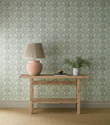 Morris & Co Oak & Blossom Thyme/Woad Wallpaper