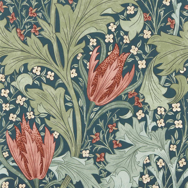 Morris & Co Lent Lily Indigo/Madder Wallpaper