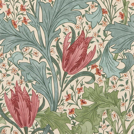 Morris & Co Lent Lily Plum/Bayleaf Wallpaper
