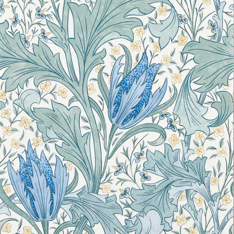 Morris & Co Lent Lily Cornflower Blue Wallpaper