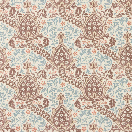 Morris & Co Persian Tulip Umber/Mineral Blue Wallpaper