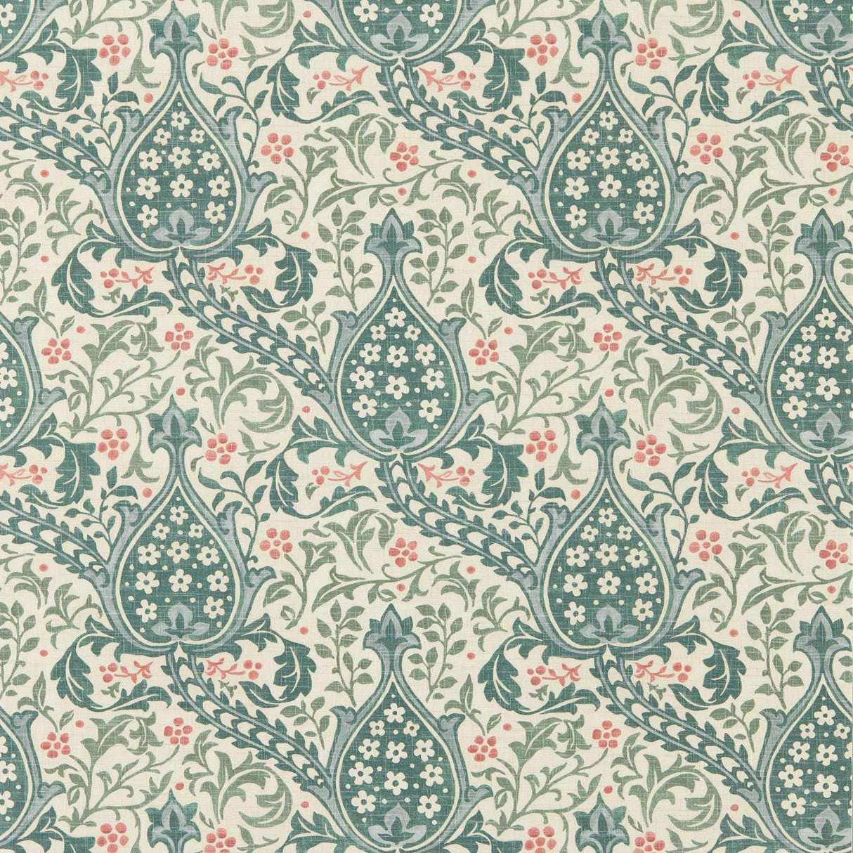 Morris & Co Persian Tulip Teal Wallpaper
