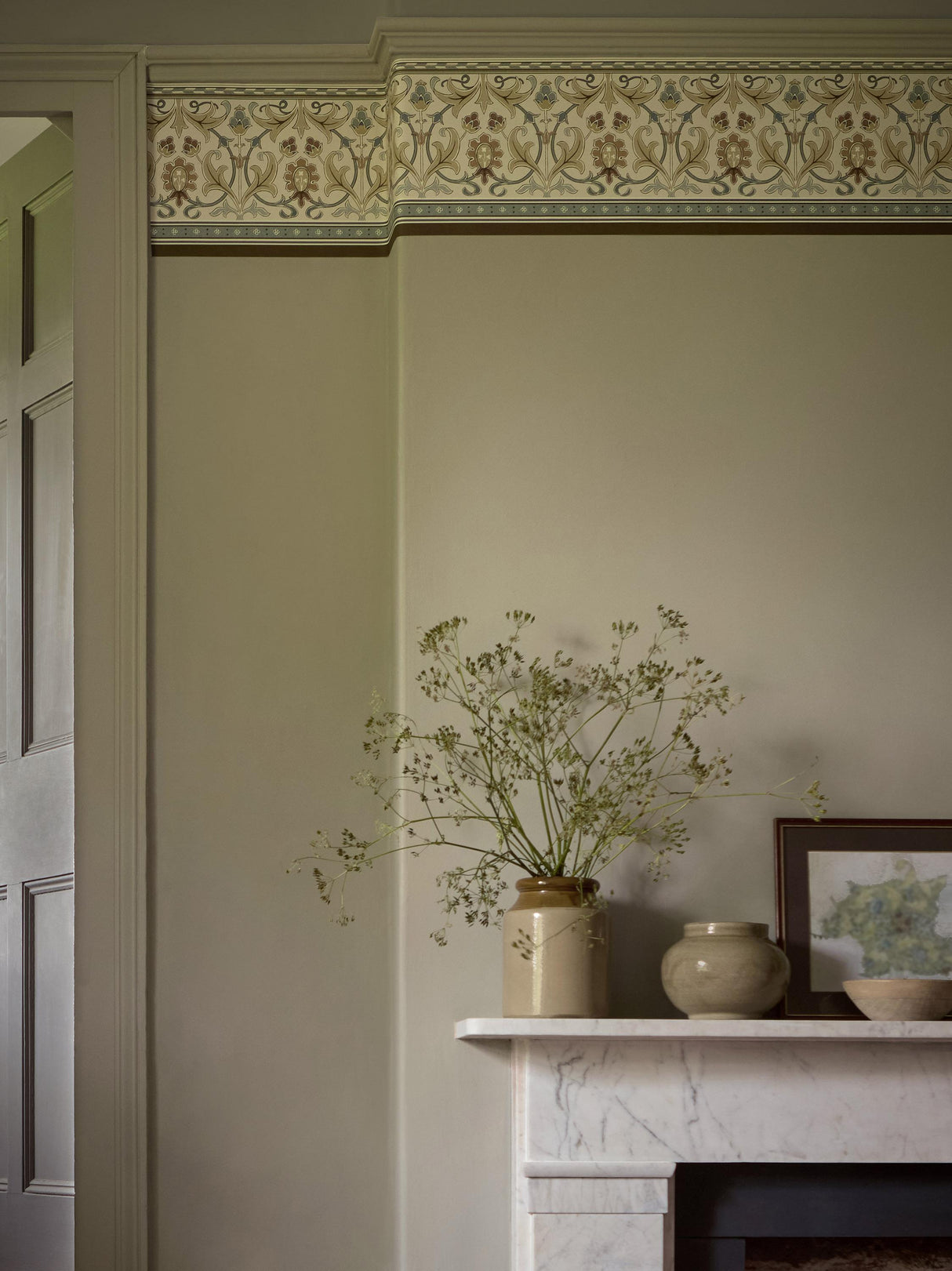 Morris & Co Ornamental Frieze Linen/Woad Wallpaper