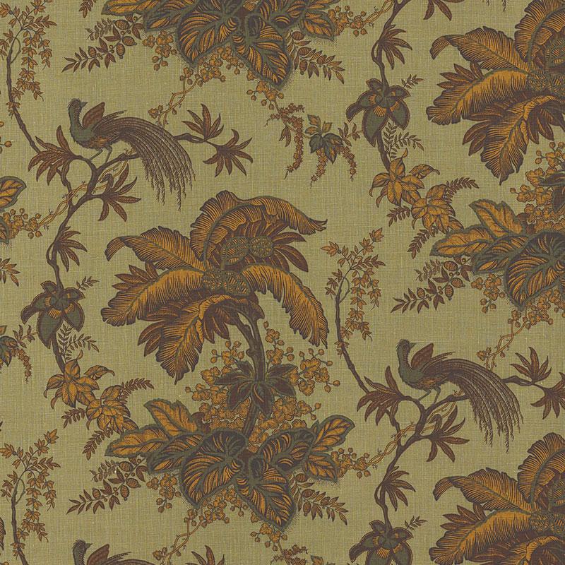 Schumacher Coconut Grove Spruce Fabric