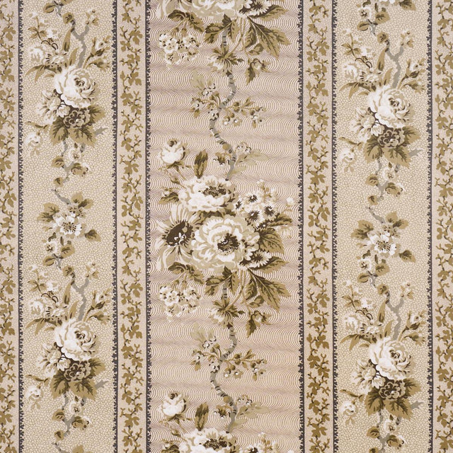 Schumacher Elizabeth Chintz Neutral Fabric