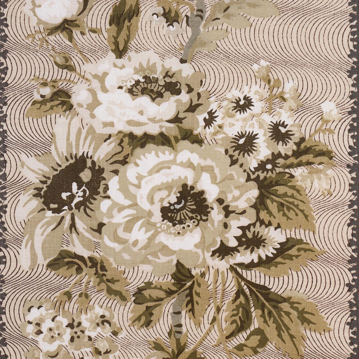 Schumacher Elizabeth Chintz Neutral Fabric
