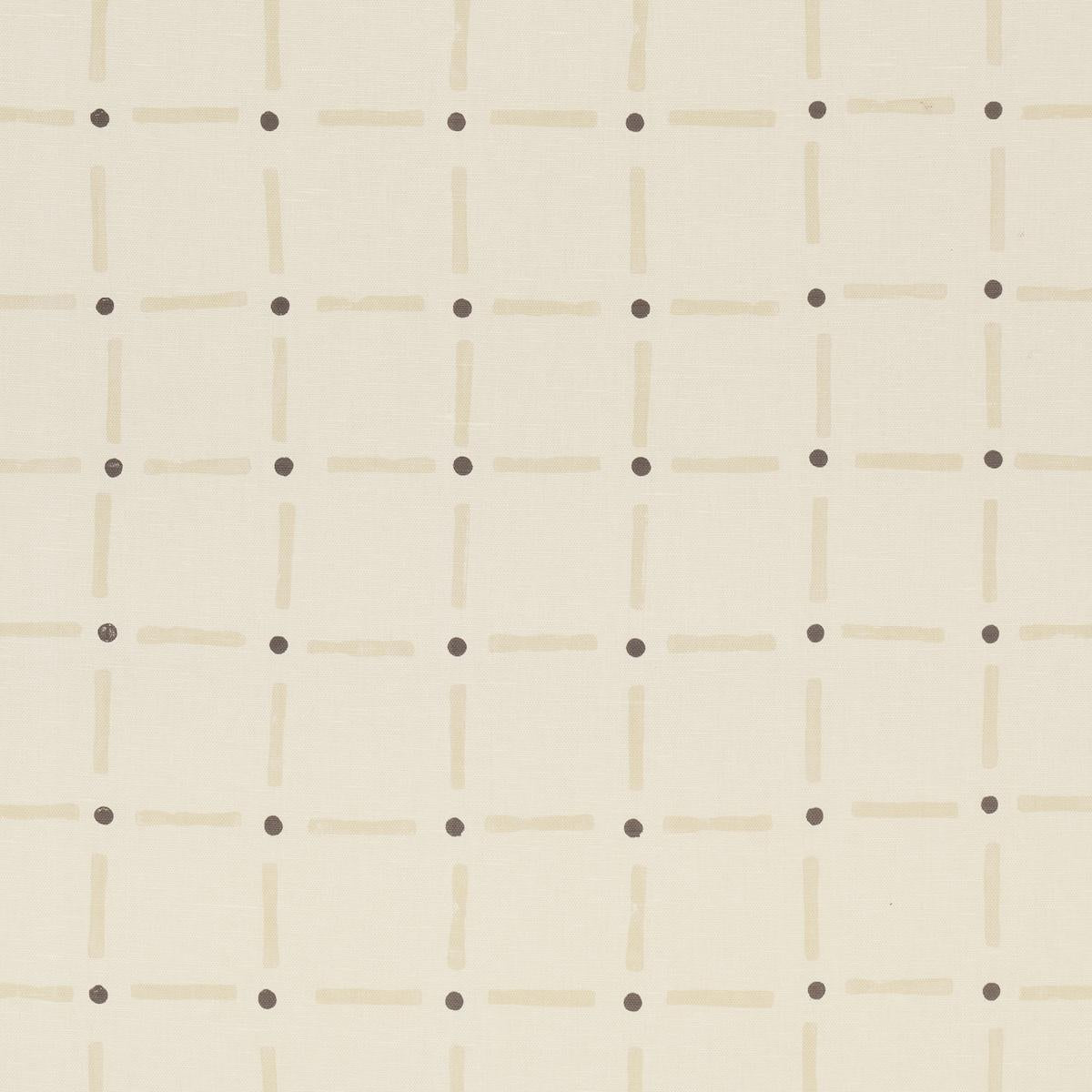 Schumacher Drifting Grid Sand Fabric