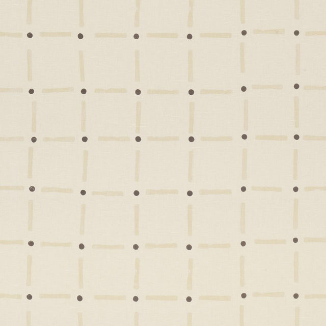 Schumacher Drifting Grid Sand Fabric