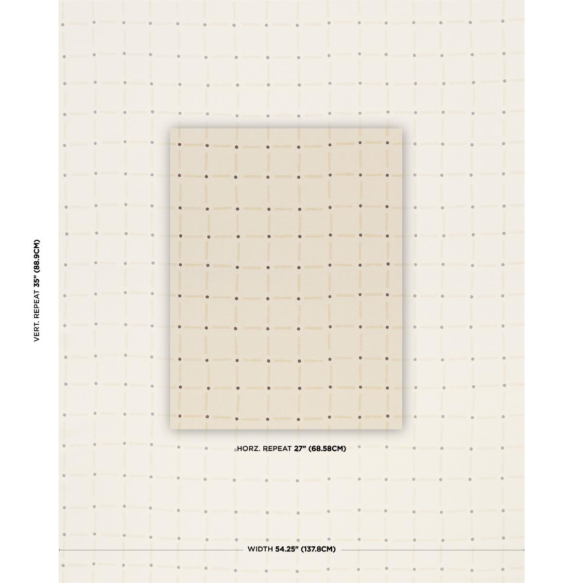 Schumacher Drifting Grid Sand Fabric