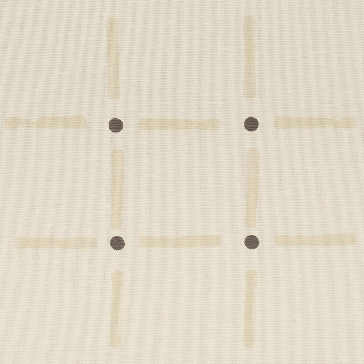 Schumacher Drifting Grid Sand Fabric