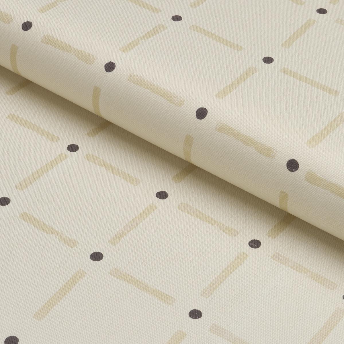 Schumacher Drifting Grid Sand Fabric