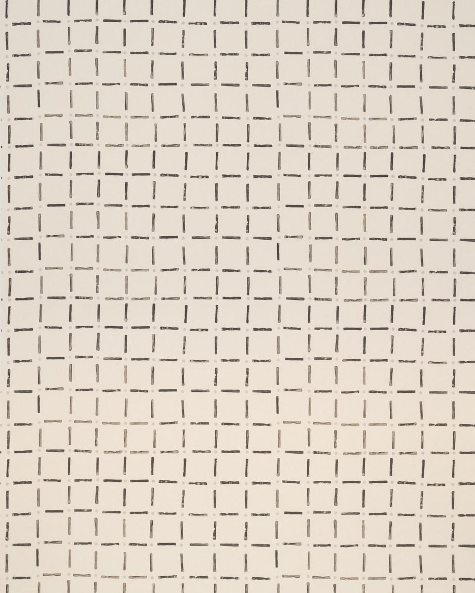 Schumacher Drifting Grid Black Fabric