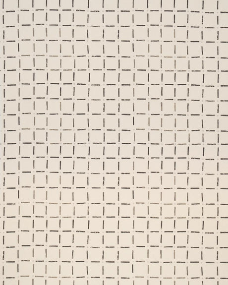 Schumacher Drifting Grid Black Fabric