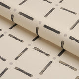 Schumacher Drifting Grid Black Fabric