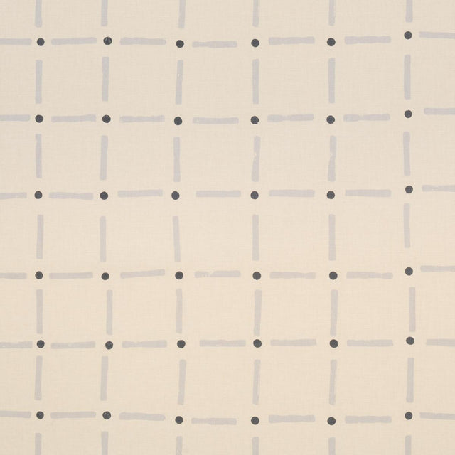 Schumacher Drifting Grid Sky Fabric