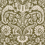 Schumacher Suffolk Damask Olive Fabric