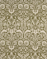 Schumacher Suffolk Damask Olive Fabric