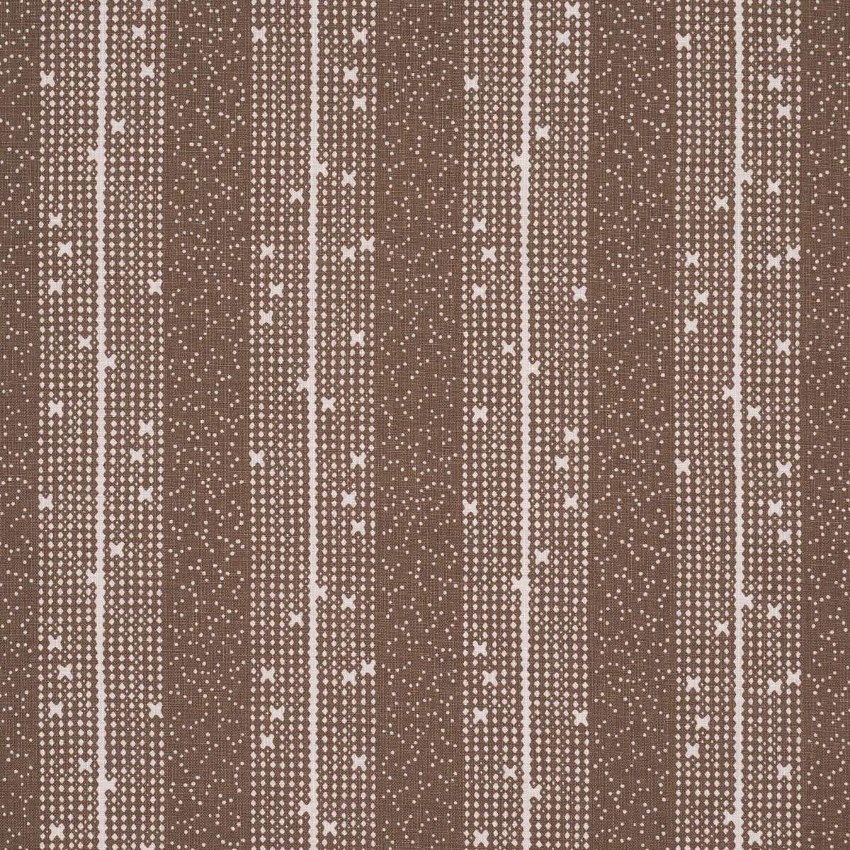Schumacher Stella Stripe Brown Fabric