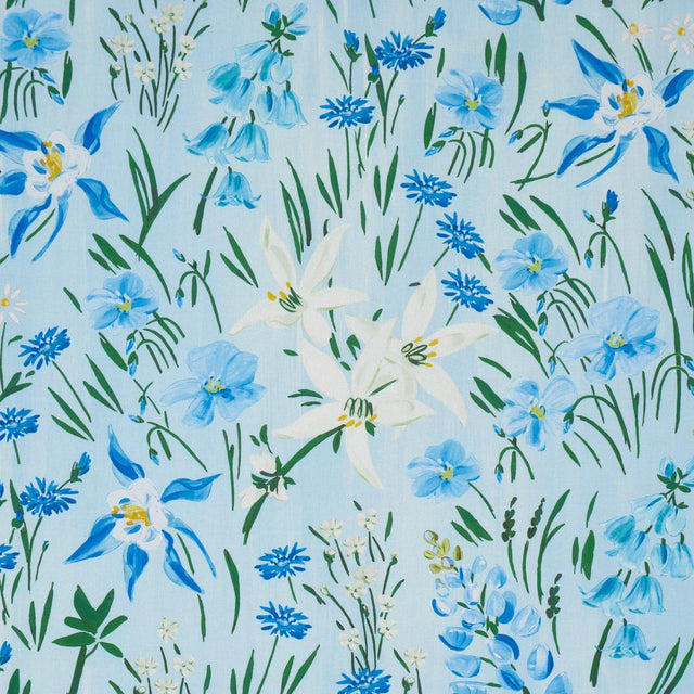 Schumacher Oz Floral Sky Fabric