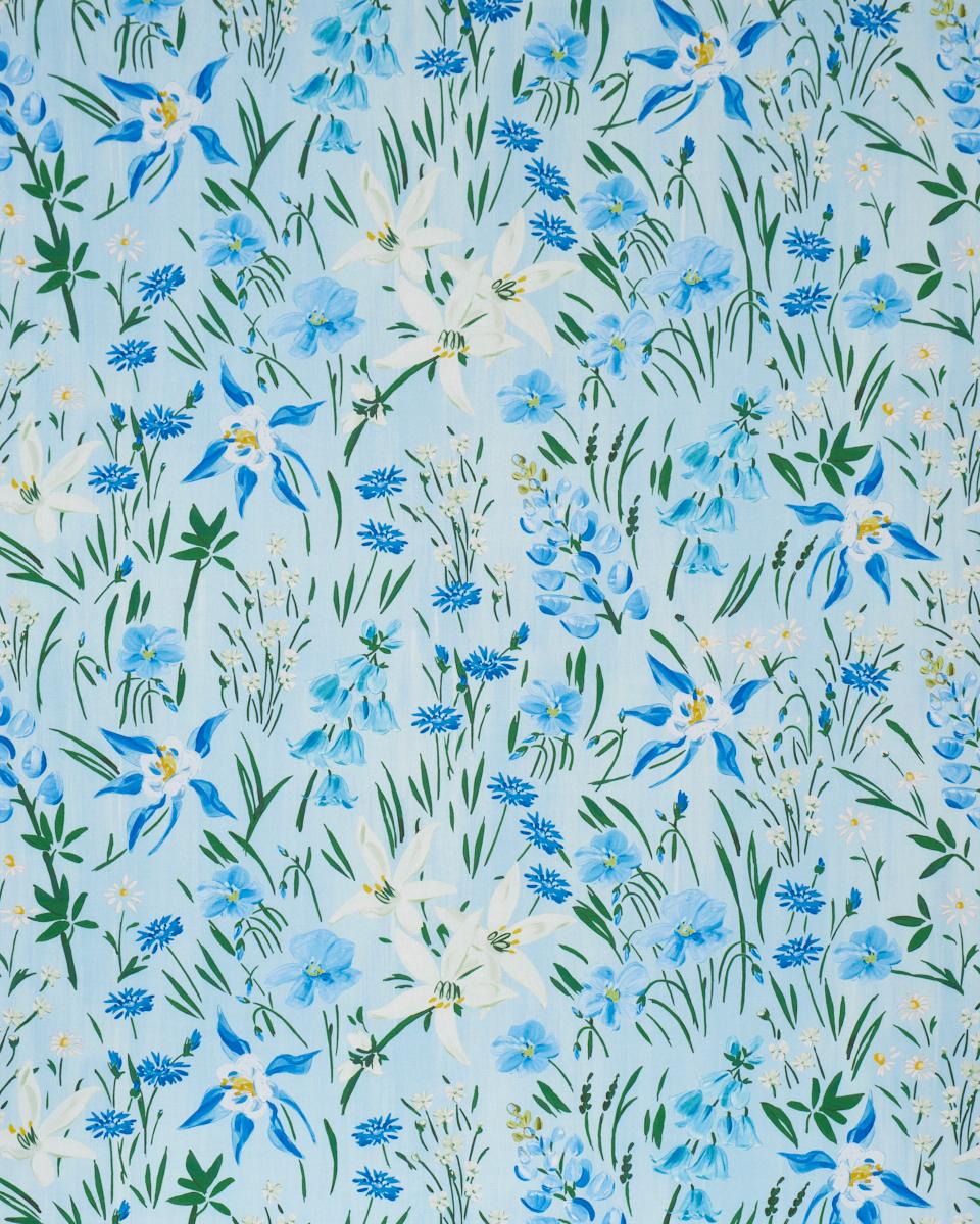 Schumacher Oz Floral Sky Fabric