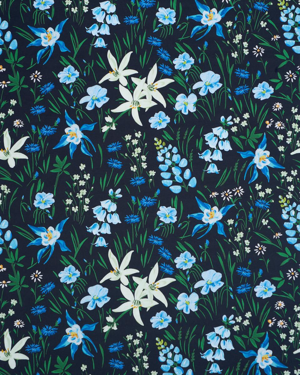 Schumacher Oz Floral Ebony Fabric