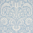 Schumacher Suffolk Damask Blue Wallpaper