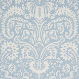 Schumacher Suffolk Damask Blue Wallpaper