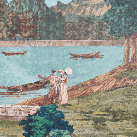 Schumacher Promenade 4 Panel Set Document Wallpaper